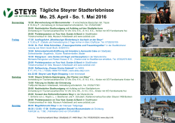 Wochenprogramm Steyr (KW 17)