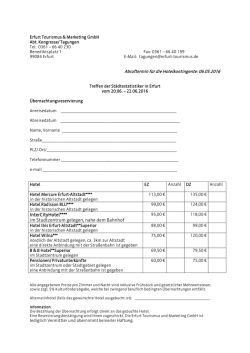 Hotel buchen - Städtestatistik