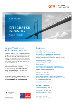 integrated industry - Germany Trade & Invest