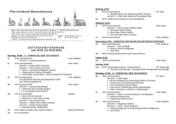 Gottesdienstordnung vom 10.04.2016