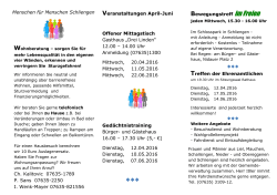 Aktueller Flyer der Gruppe Menschen f&uuml;r