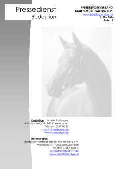 Aktuelle Ausgabe 05-2016 - Pferdesportverband Baden