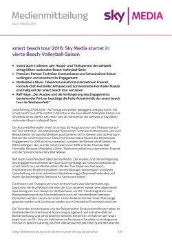 smart beach tour 2016: Sky Media startet in vierte Beach