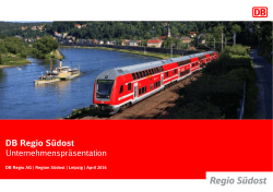 DB Regio Südost Unternehmenspräsentation