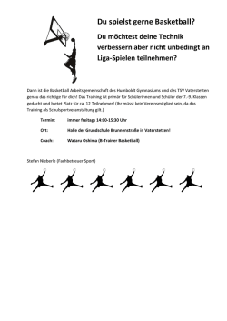 Du spielst gerne Basketball?