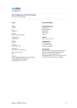 dipl. Pflegefachfrau HF/FH Psychiatrie