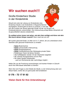 Wir suchen euch!!! - Wuppertal