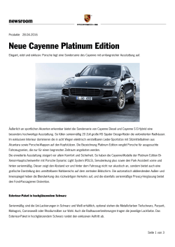 Neue Cayenne Platinum Edition