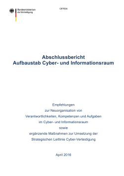 Abschlussbericht Aufbaustab Cyber