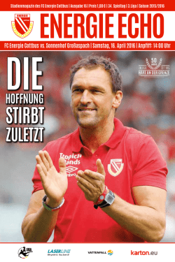 Echo hier downloaden - FC Energie Cottbus