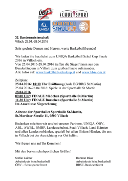 32. Bundesmeisterschaft Villach, 25.04.