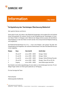 Information - Siedlungsgenossenschaft Sunnige Hof