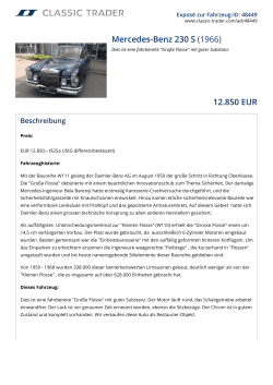 Mercedes-Benz 230 S (1966) 12.850 EUR