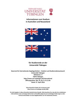 Informationen zum Studium in Australien und Neuseeland f&uuml;r