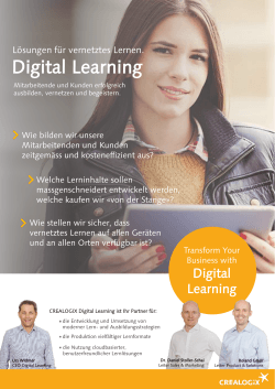 Factsheet_Digital Learning - CREALOGIX Digital Learning