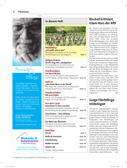 Pflege Mensch - Evangelisches Gemeindeblatt
