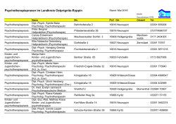 Psychotherapiepraxen im Landkreis Ostprignitz