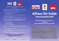 Kommunalwahl 2016 Kommunalwahl 2016 - SPD-NET-SH