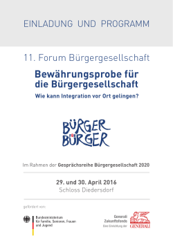 Bewährungsprobe für - Stiftung Bürger für Bürger
