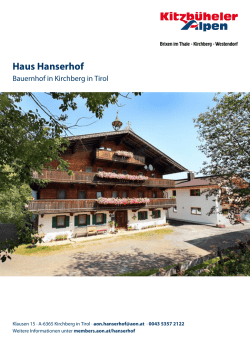 Haus Hanserhof in Kirchberg in Tirol