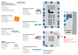 Der Hallenplan (Stand A10)