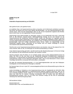 Im April 2016 NORMA Group SE Maintal