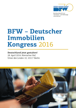 Programm - BFW Bundesverband Freier Immobilien