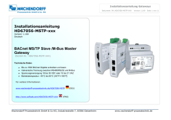 Installationsanleitung HD67056-MSTP-xxx