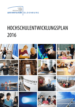 hochschulentwicklungsplan 2016 - Carl von Ossietzky Universit&auml;t