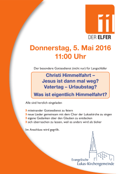 Donnerstag, 5. Mai 2016 11:00 Uhr