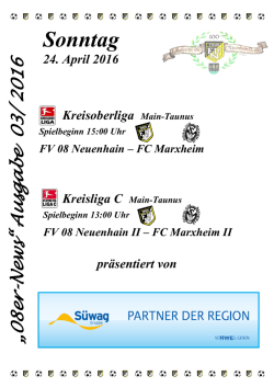 Sonntag - FV 08 Neuenhain eV