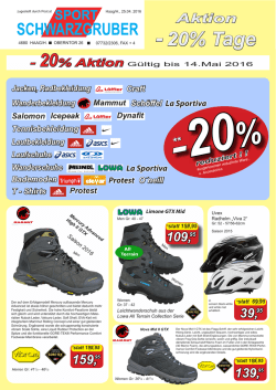 20% Tage - Sport Schwarzgruber