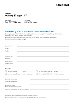Anmeldung zum kostenlosen Galaxy Business-Test