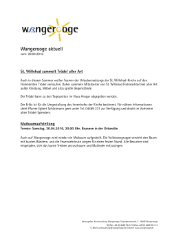 NL 28.04.16 - Wangerooge Aktuell