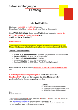 Infotext Mai 2016