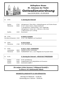 Gottesdienstordnung