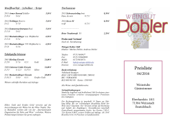 Preisliste - Weingut Dobler