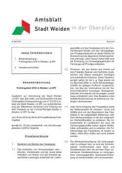 Amtsblatt - Stadt Weiden in der Oberpfalz
