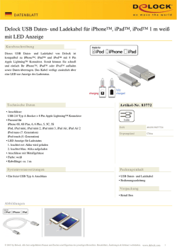 Page 1 PS-OSK - DATENBLATT - TTC H . : Delock USB Daten