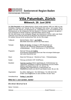 Villa Patumbah, Zürich