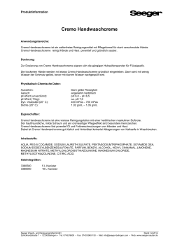 Produktinformation - Seeger Wasch