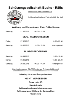 eidg. feldschiessen - Schützengesellschaft Buchs