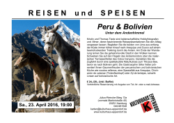REISEN und SPEISEN Peru & Bolivien