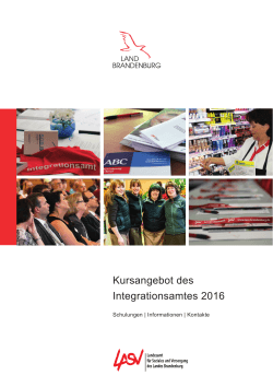 Kursangebot_InA_2016 - Landesamt für Soziales und