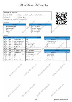 VfB Frohnhausen Alte Herren Cup