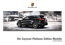 Die Cayenne Platinum Edition Modelle