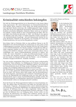 Newsletter CDU-Landesgruppe NRW vom