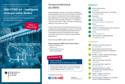 INDUSTRIE 4.0 – intelligente Lösungen weiter denken
