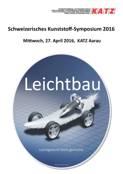 Schweizerisches Kunststoff-Symposium 2016