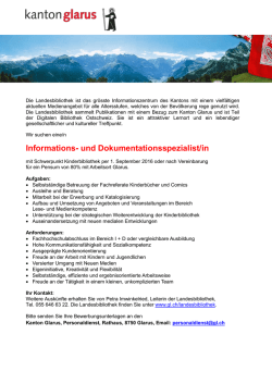 Informations- und Dokumentationsspezialist/in